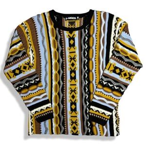 Multicolor 3D Knit Sweater